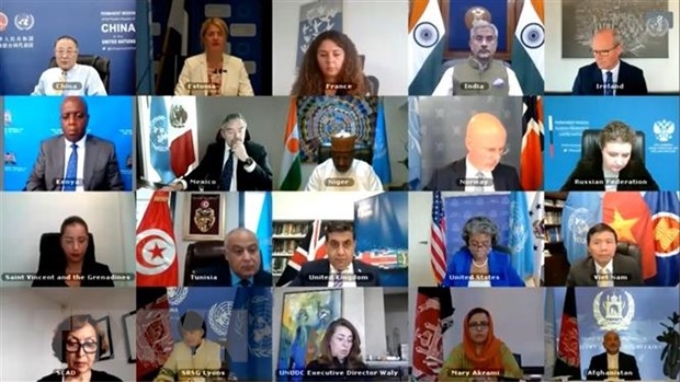 Đại diện các nước thành viên Hội đồng Bảo an Liên hợp quốc tham dự phiên thảo luận. (Ảnh: TTXVN)
