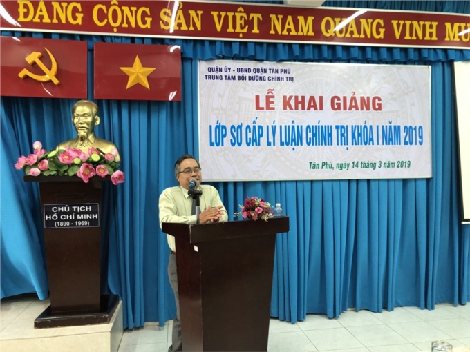 Quận Tân Phú, Thành phố Hồ Chí Minh khai giảng lớp Sơ cấp lý luận chính trị khóa I năm 2019
