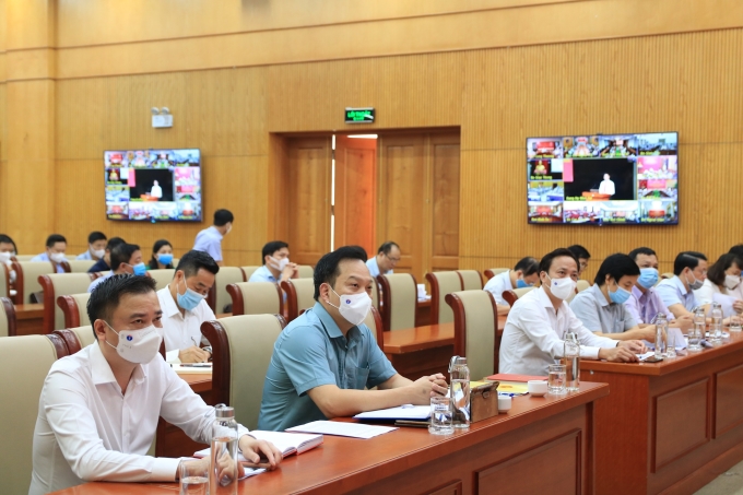 Các đại biểu tham dự Hội nghị tại điểm cầu Đảng ủy Khối các cơ quan Trung ương.