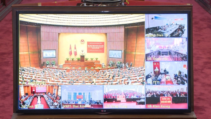 Hội nghị trực tuyến toàn quốc nghiên cứu, học tập, quán triệt Nghị quyết Đại hội XIII của Đảng tại điểm cầu Thái Bình.