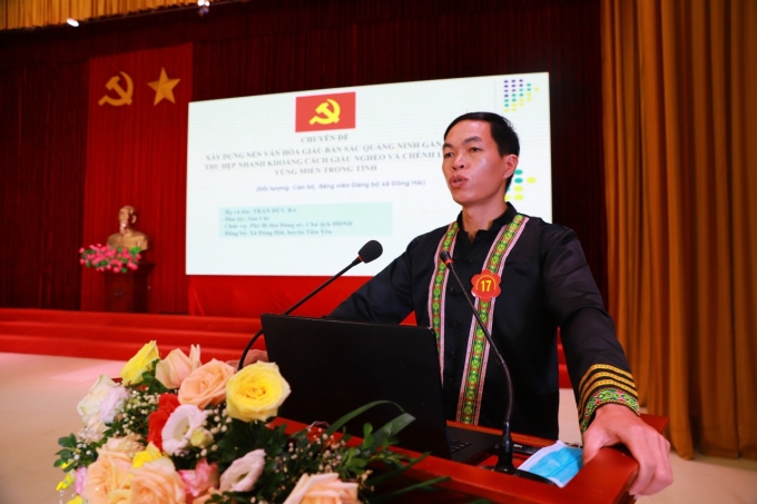 Thí sinh Trần Đức Ba đạt giải nhất Hội thi cụm các đảng bộ huyện.