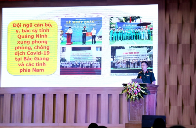 Đại úy Lê Gia Đồng, Trợ lý Tuyên huấn, Phòng Chính trị, Đảng bộ Quân sự tỉnh Quảng Ninh, thi thuyết trình.jpg