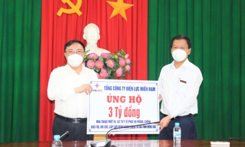 EVNSPC ủng hộ 33 tỷ đồng mua trang thiết bị điều trị bệnh nhân Covid-19