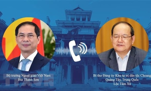 Bộ trưởng Ngoại giao Bùi Thanh Sơn điện đàm với Bí thư Quảng Tây