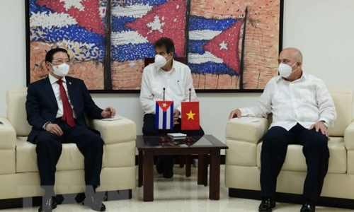 Trưởng Ban Nội chính TW tiếp Trưởng Ban Tổ chức Trung ương ĐCS Cuba