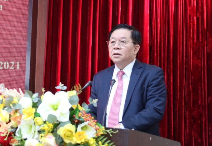 Bí thư Trung ương Đảng, Trưởng ban Tuyên giáo Trung ương Nguyễn Trọng Nghĩa phát biểu chỉ đạo Hội nghị. (Ảnh: HMT)