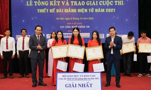 Bộ Giáo dục và Đào tạo trao giải Cuộc thi thiết kế bài giảng điện tử năm 2021