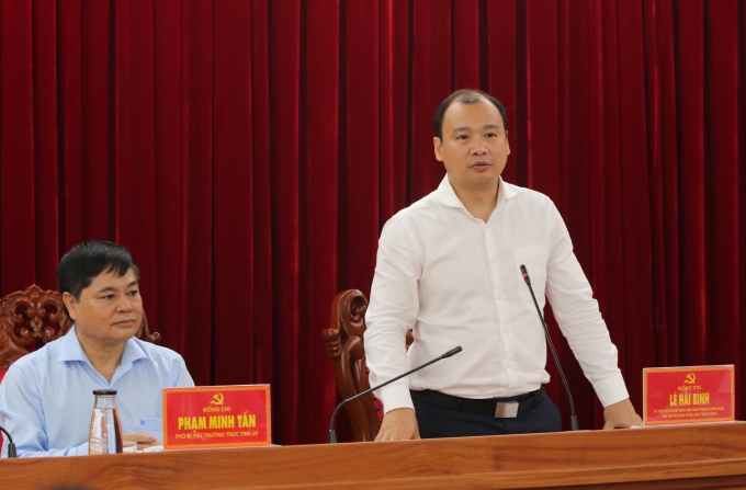 Đồng chí Lê Hải Bình, Uỷ viên Dự khuyết Trung ương Đảng, Phó Trưởng ban Tuyên giáo Trung ương kết luận buổi làm việc.