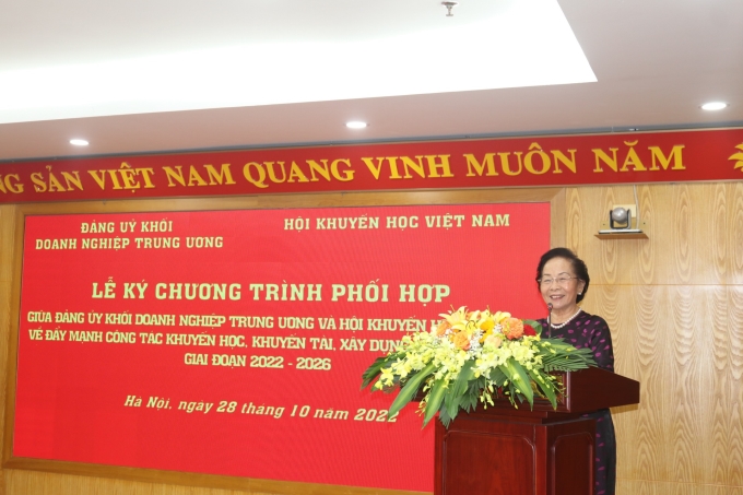 Đồng chí Nguyễn Thị Doan phát biểu tại buổi lễ.