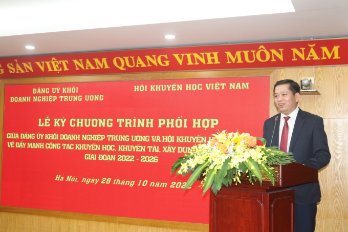 Đồng chí Nguyễn Long Hải phát biểu tại buổi lễ.