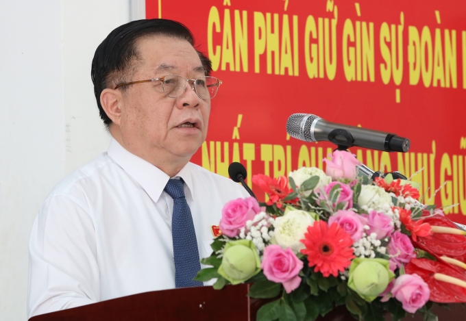 Trưởng ban Tuyên giáo Trung ương Nguyễn Trọng Nghĩa phát biểu tại Ngày hội. (Ảnh: TA)