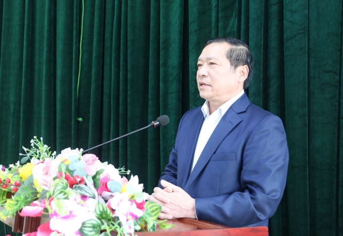 Đồng chí Lại Xuân Môn phát biểu tại Ngày hội.