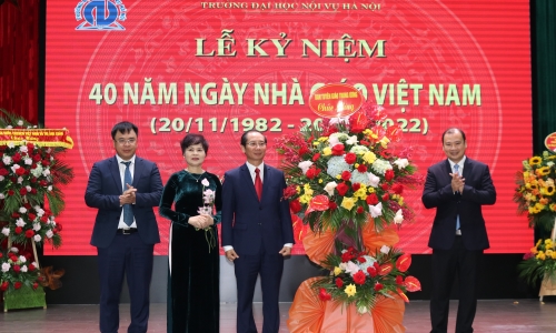 Đồng chí Lê Hải Bình dự lễ kỷ niệm ngày Nhà giáo Việt Nam tại Đại học Nội vụ Hà Nội