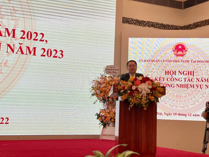 Ông Nguyễn Ngọc Cảnh - Phó Chủ tịch Ủy ban Quản lý vốn (UBQLV) Nhà nước tại doanh nghiệp, phát biểu tại Hội nghị.