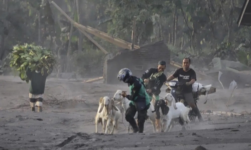 Núi lửa Semeru, Indonesia phun trào chôn vùi nhiều nhà cửa, công trình