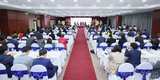 Quang cảnh Hội nghị thường niên của Hiệp hội Doanh nghiệp dịch vụ Logistics Việt Nam, ngày 16/12/2022.