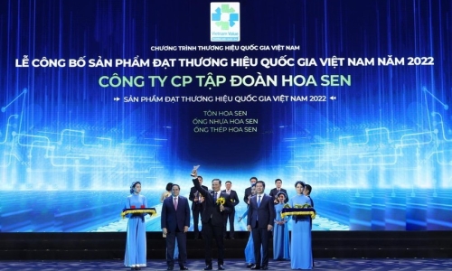 Tập đoàn Hoa Sen được vinh danh Thương hiệu Quốc gia Việt Nam năm 2022