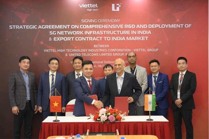 Viettel High Tech và UTL Group thống nhất hợp tác triển khai thử nghiệm mạng 5G tại Ấn Độ. (Ảnh: Viettel)