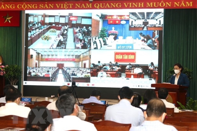 Quang cảnh hội nghị triển khai nhiệm vụ cải cách hành chính năm 2022 của Thành phố Hồ Chí Minh. (Ảnh: TTXVN)