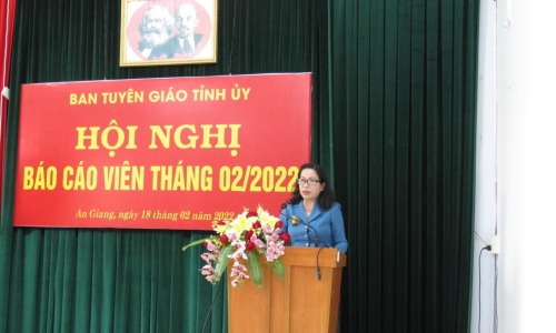 An Giang: Hội nghị Báo cáo viên thường kỳ tháng 2/2022