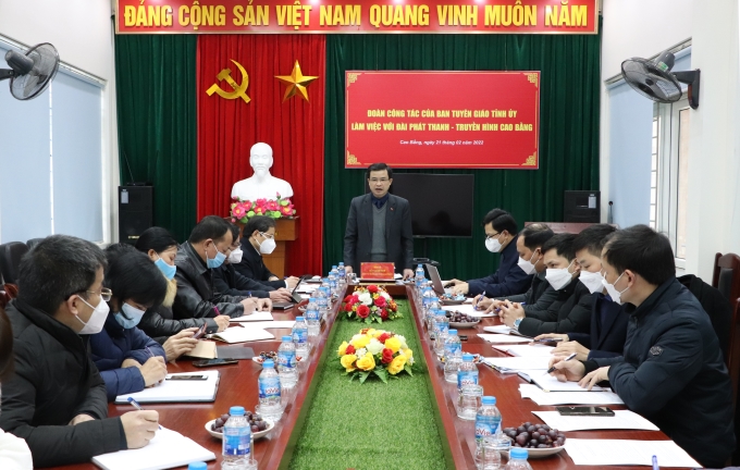 Ban Tuyên giáo Tỉnh ủy làm việc với Đài Phát thanh và Truyền hình (PT&amp;TH) Cao Bằng về đẩy mạnh công tác thông tin, tuyên truyền