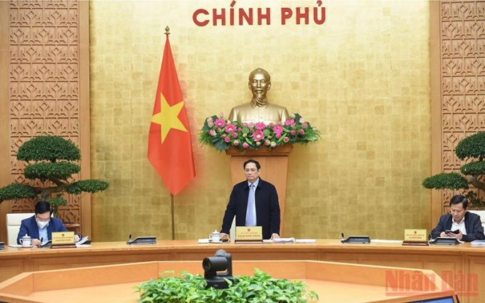 Thủ tướng Phạm Minh Chính phát biểu chỉ đạo tại cuộc họp. (Ảnh: nhandan.vn)