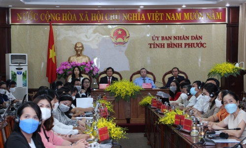 Hội nghị trực tuyến xúc tiến đầu tư giữa tỉnh Bình Phước với doanh nghiệp Trung Quốc