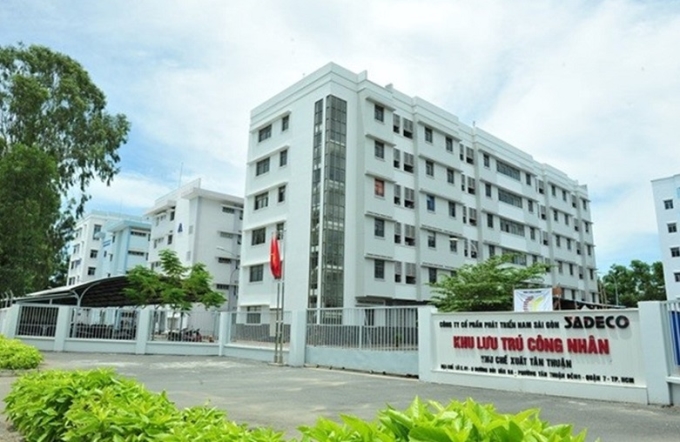 Một khu nhà lưu trú cho công nhân tại Khu chế xuất Tân Thuận, quận 7, TP. Hồ Chí Minh.