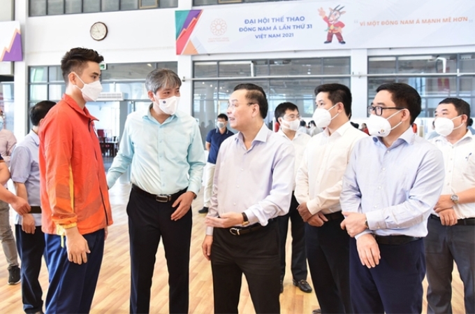 Chủ tịch UBND TP. Hà Nội Chu Ngọc Anh kiểm tra công tác chuẩn bị SEA Games 31.