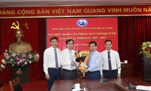 Đại hội điểm Chi bộ Văn phòng Ban Chỉ đạo 35 Trung ương nhiệm kỳ 2022 - 2025 hướng tới mục tiêu: Kế thừa, ổn định, đổi mới, sáng tạo và phát triển