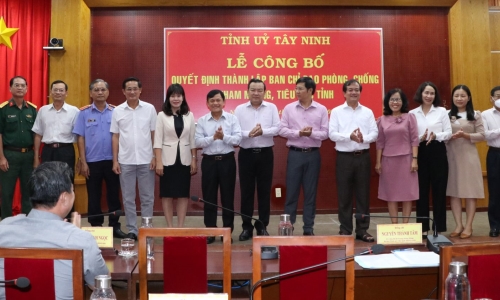 Công bố quyết định thành lập Ban Chỉ đạo phòng, chống tham nhũng, tiêu cực tỉnh Tây Ninh.
