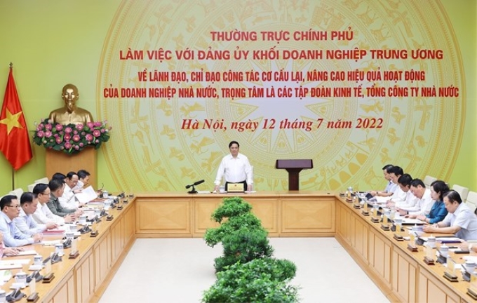 Thủ tướng Phạm Minh Chính phát biểu chỉ đạo. (Ảnh: Dương Giang/TTXVN)