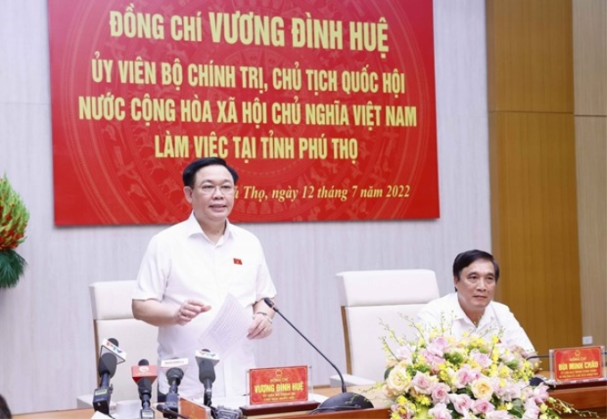 Chủ tịch Quốc hội Vương Đình Huệ phát biểu. (Ảnh: Doãn Tấn/TTXVN)