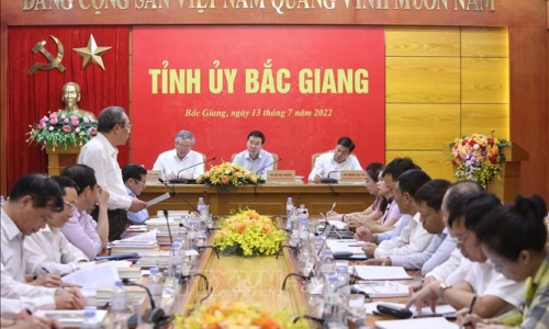 Thường trực Ban Bí thư Võ Văn Thưởng làm việc tại tỉnh Bắc Giang