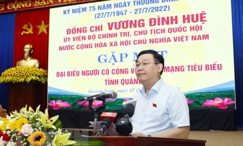 Chủ tịch Quốc hội gặp mặt người có công tiêu biểu tỉnh Quảng Nam