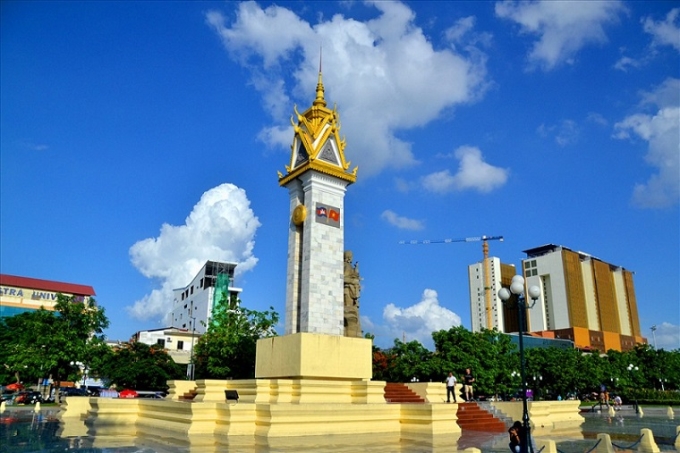 Tượng đài hữu nghị Việt Nam - Campuchia tại thủ đô Phnom Penh. (Ảnh minh họa)