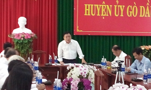 Khảo sát công tác tuyên giáo cụm huyện Gò Dầu, Bến Cầu và thị xã Trảng Bàng