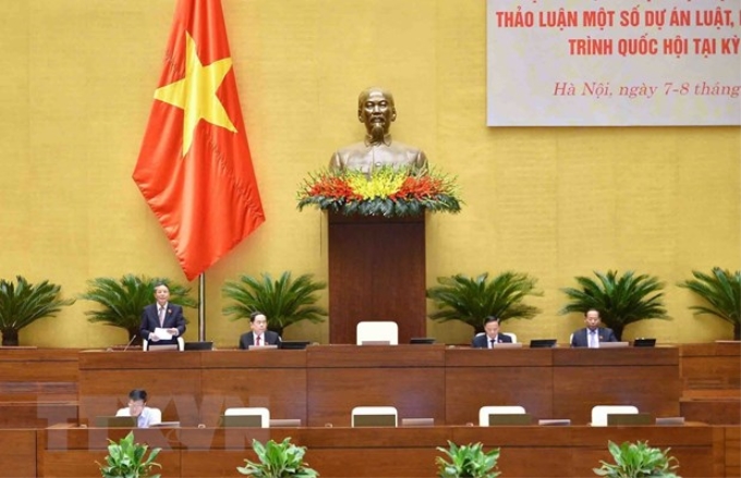 Phó Chủ tịch Quốc hội Nguyễn Đức Hải điều hành nội dung làm việc. (Ảnh: Minh Đức/TTXVN)