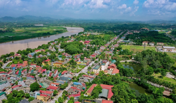 Toàn cảnh huyện Trấn Yên, huyện nông thôn mới đầu tiên của tỉnh Yên Bái và khu vực Tây Bắc. Ảnh: Việt Dũng/TTXVN