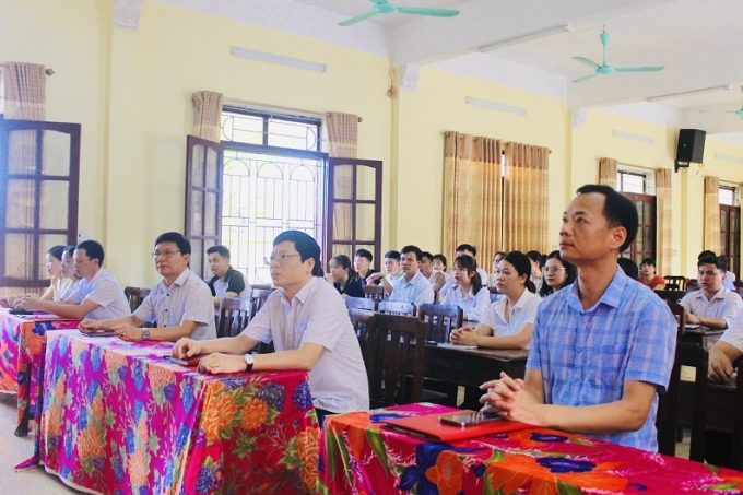 Trung tâm chính trị huyện Nam Trực, tỉnh Nam Định tổ chức lễ khai giảng lớp bồi dưỡng nhận thức về Đảng. (Nguồn: namtruc.namdinh.gov.vn)