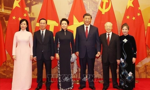 Chiêu đãi trọng thể chào mừng Tổng Bí thư, Chủ tịch nước Trung Quốc Tập Cận Bình và phu nhân