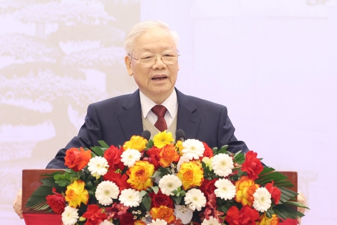 Tổng Bí thư Nguyễn Phú Trọng phát biểu chỉ đạo tại Hội nghị.