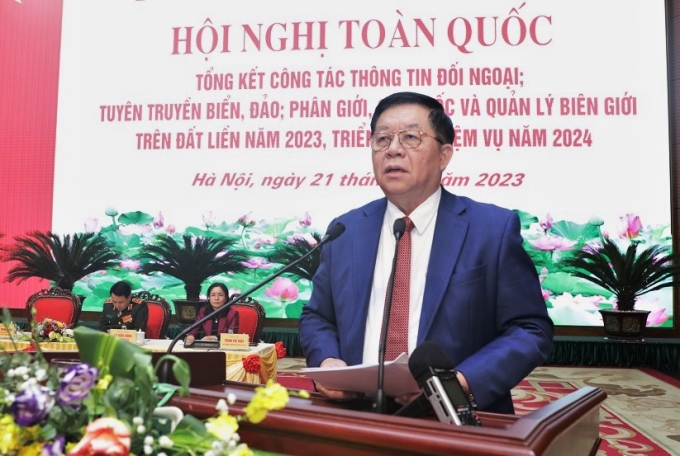 Bí thư Trung ương Đảng, Trưởng Ban Tuyên giáo Trung ương, Trưởng Ban Chỉ đạo Công tác thông tin đối ngoại Nguyễn Trọng Nghĩa phát biểu chỉ đạo Hội nghị.