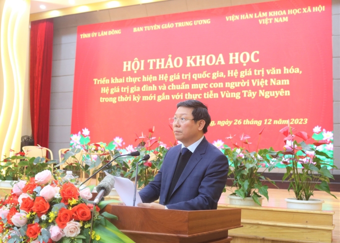 Đồng chí Trần Thanh Lâm, Phó Trưởng Ban Tuyên giáo Trung ương kết luận hội thảo
