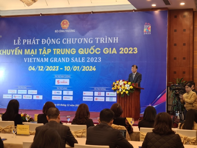 Thứ trưởng Bộ Công Thương Đỗ Thắng Hải phát tại Lễ phát động Chương trình “Khuyến mại tập trung quốc gia 2023 - Vietnam Grand Sale 2023”