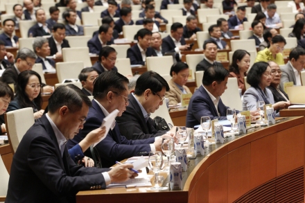 Các đại biểu dự Hội nghị tại điểm cầu Trung ương. (Ảnh: TA)