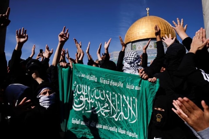 Người Palestine phản đối hoạt động gần đây ở Dải Gaza, ngày 27/1/2023. (Ảnh: Reuters)