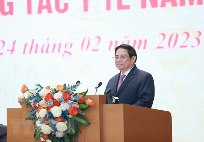Thủ tướng Phạm Minh Chính phát biểu chỉ đạo hội nghị. (Ảnh: TTXVN)