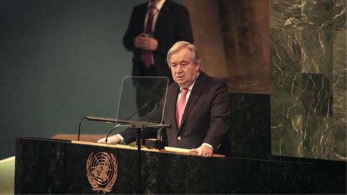 Tổng thư ký LHQ Antonio Guterres. Ảnh: RT