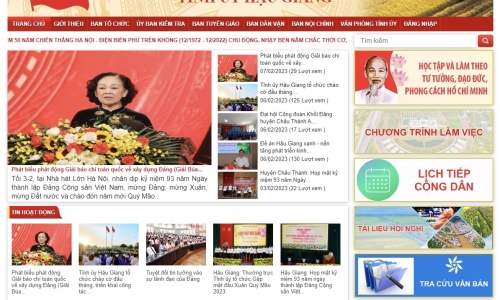 Hậu Giang nâng cao chất lượng nội dung và kỹ thuật Trang thông tin điện tử Tỉnh ủy